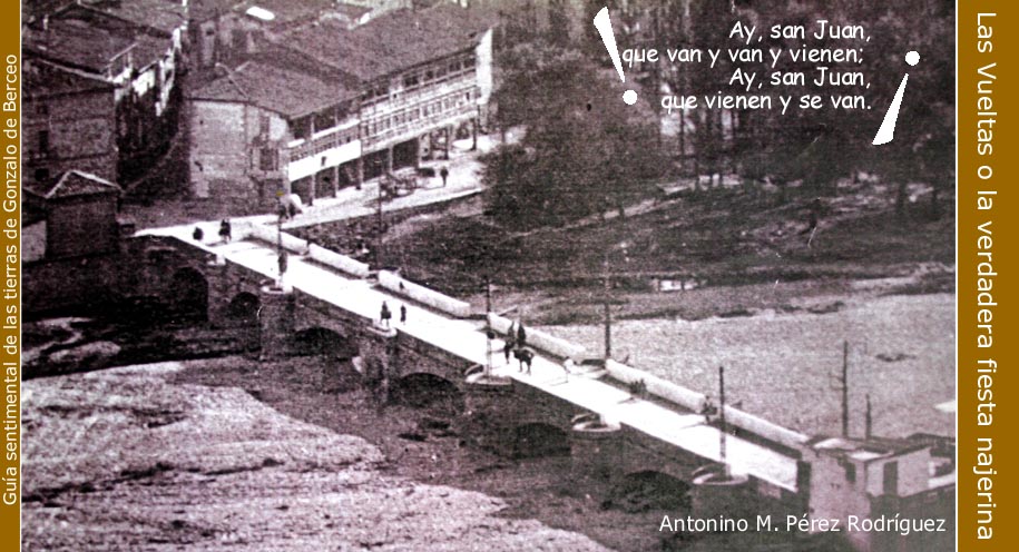 Puente de Njera a mediados del siglo XX.