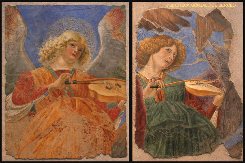 APOSTOLI E ANGELI MUSICANTI.(Melozzo da Forli, Forli 1438-1494) Affreschi staccati provenienti dallabside distrutta della Basilica dei SS. APOSTOLI in Roma. Musei Vaticani