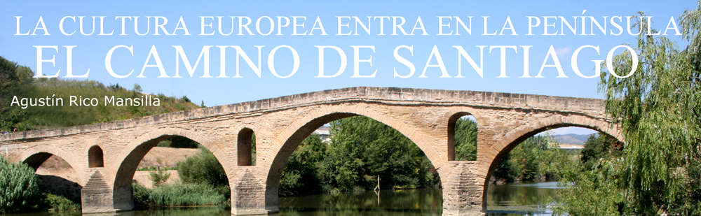 Puente romnico sobre el ro Arga, siglo XI, en Puente la Reina (Navarra)