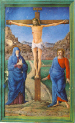 Girolamo da Cremona, 'Crocifissione'; Messale Gonzaga - (clic para ampliar detalles)