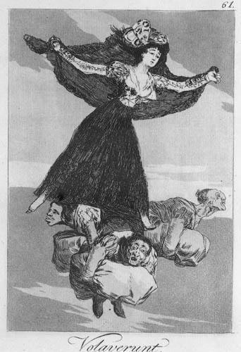 Tres toreros levantan cascos  la Duquesa de Alba, que pierde al fin chaveta por su veleidad.(Manuscrito de la Biblioteca Nacional)
