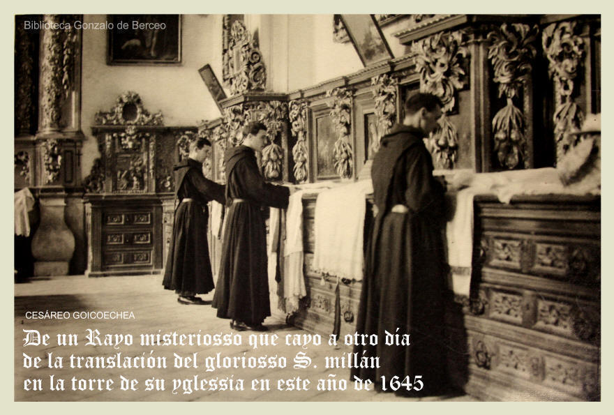 Fotografa de Jos Ortz Echage.Sacrista mayor de la iglesia del Monasterio de San Milln de Yuso. Pertenece a la obra LA ESPAA MSTICA, 1943. 