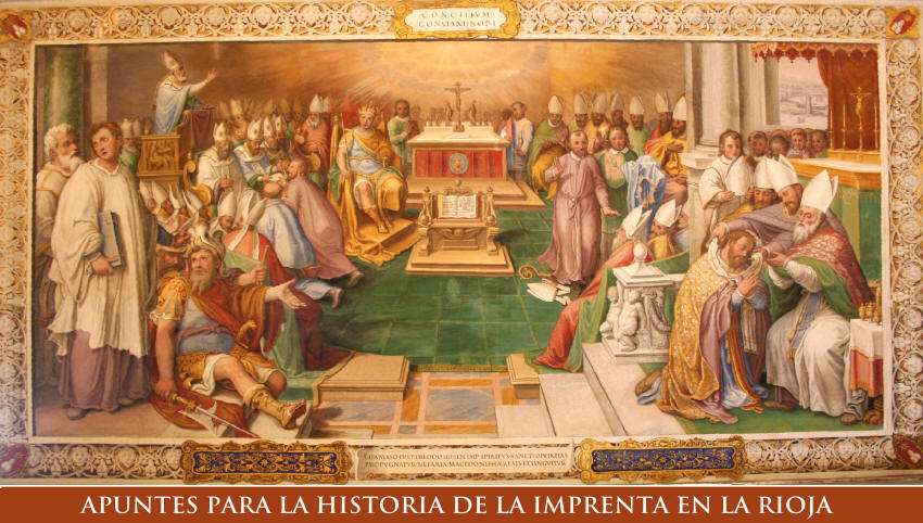 Fresco de los Museos Vaticanos (Concilio de Constantinopla)