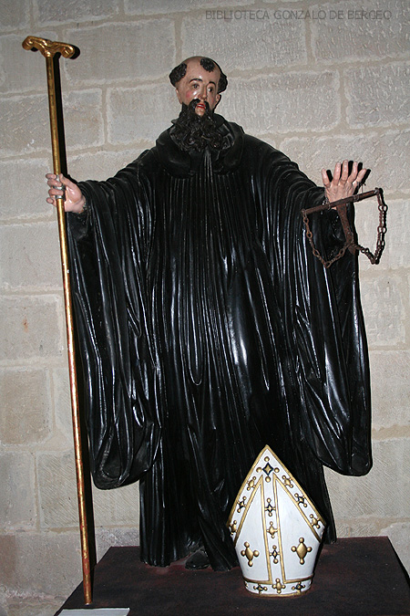 Imagen de Santo Domingo de Silos en el Monasterio de Caas