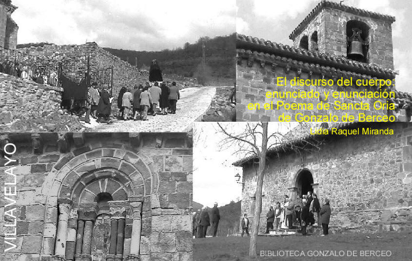Imgenes de Villavelayo. 1 de Mayo del 2002, Semana Santa:Las mujeres sacan en procesin a la Virgen Dolorosa, mientras los hombres con el clrigo esperan en el atrio del templo romnico. 