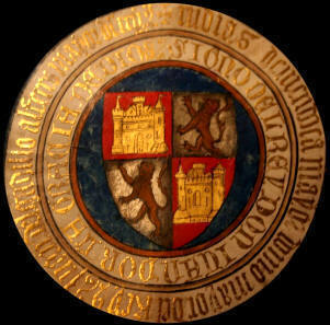 Sello del pergamino en que se concede a Logroño el título de ciudad en 1431 por Juan II de Castilla