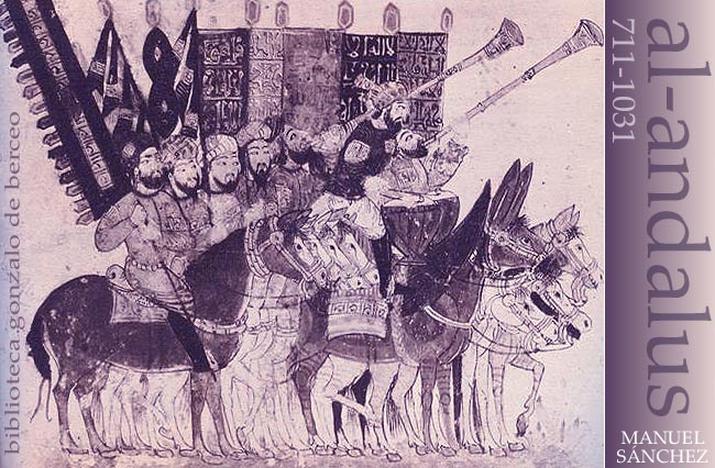 Los árabes entran en España (po EL HARIRI, manuscrito árabe del siglo VIII. Biblioteca Nacional. París)