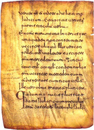 Página 26v del códice latino Emilianensis 60, custodiado en la Biblioteca de la Real Academia de la Historia de Madrid.