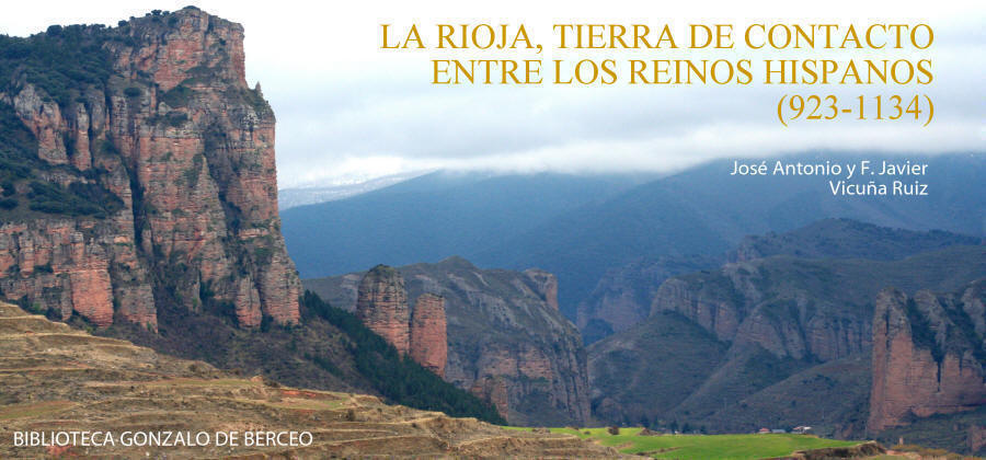 Peas de Viguera oradadas por el ro Iregua, puerta a Los Cameros, y junto a la villa de Islallana (La Rioja)
