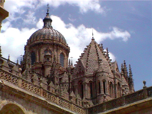 Catedral  Vieja de Salamanca, comienza su construccin en 1110.En primer trmino la Torre del Gallo.