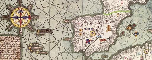 Detalle del atlas Cataln de 1375. Para ver pormenorizadamente hacer clic en la imagen.