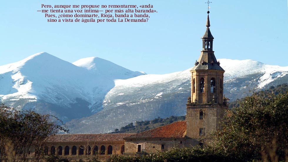 Monasterio de Yuso en San Milln de la Cogolla; al fondo el monte San Lorenzo.