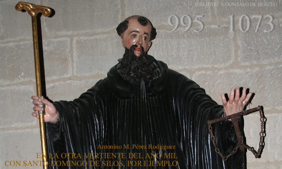 Imagen de Santo Domingo de Silos que se guarda en el Monasterio de Cañas.