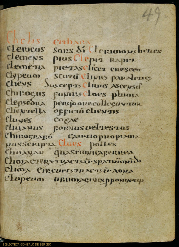 Folio 49 del códice 912 de San Gall.