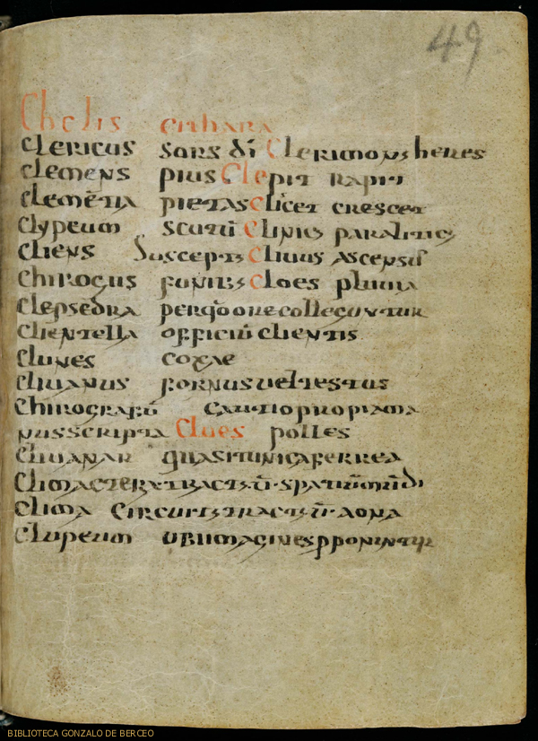 Folio 49 del cdice 912 de San Gall.