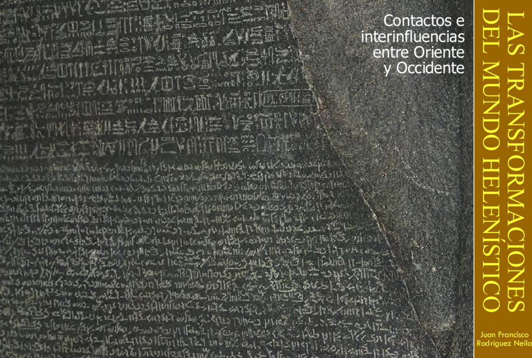 Detalle de la piedra Rosetta.