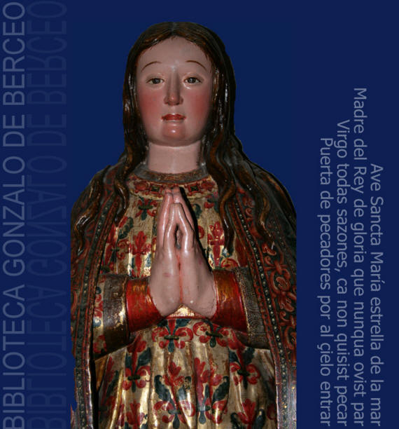 Imagen de la Virgen en la iglesia romnica de Lodosa (Navarra)