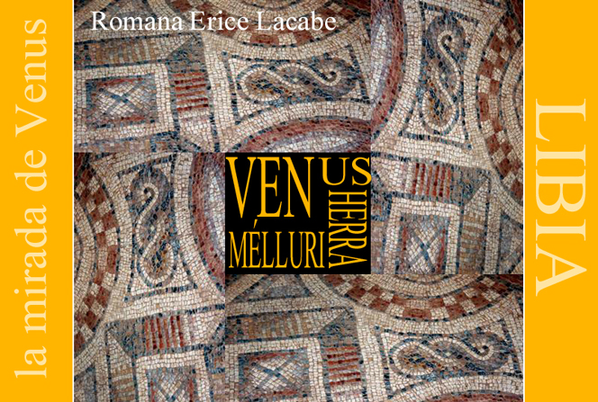 En esta composición se ha utilizado un fragmento de mosaico romano de la Ermita de Los Arcos en Tricio (La Rioja- España)