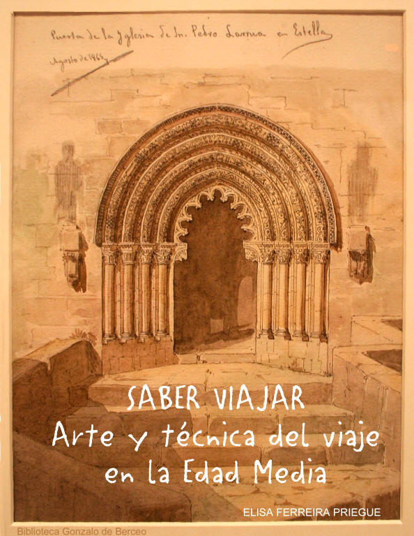 Puerta de la iglesia de San Pedro Larrua en Estella. Agosto de 1865. VALENTN CARDERERA (Huesca, 1796 - Madrid, 1880). Pintor, arquelogo, historiador del arte y coleccionista.En 1836 fue comisionado por el gobierno espaol para inventariar los monasterios desamortizados de las provincias de Valladolid, Burgos, Palencia y Salamanca; realizando simultneamente numerosos estudios y dibujos de monumentos y obras de arte, publicados entre 1855-1864 en la obra Iconografa espaola.