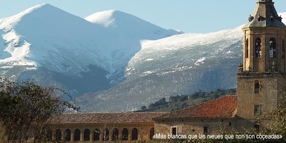 Desde Yuso, vista del pico San Lorenzo en la Sierra de la Demanda