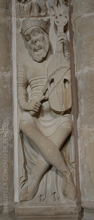 Rey David de la catedral románica de Santo Domingo de la Calzada (La Rioja)