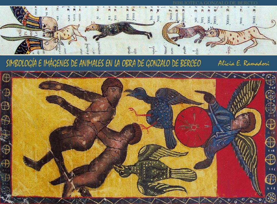 Detalles de los códices Albeldense y Beato Emilianense con representación de animales. Para ver más imágenes de estos códices seguir este enlace.