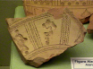 Restos de un vaso hallado en Arenzana, y en que se puede apreciar una figura alada. Forma parte de los fondos del Museo Najerillense de Nájera.
