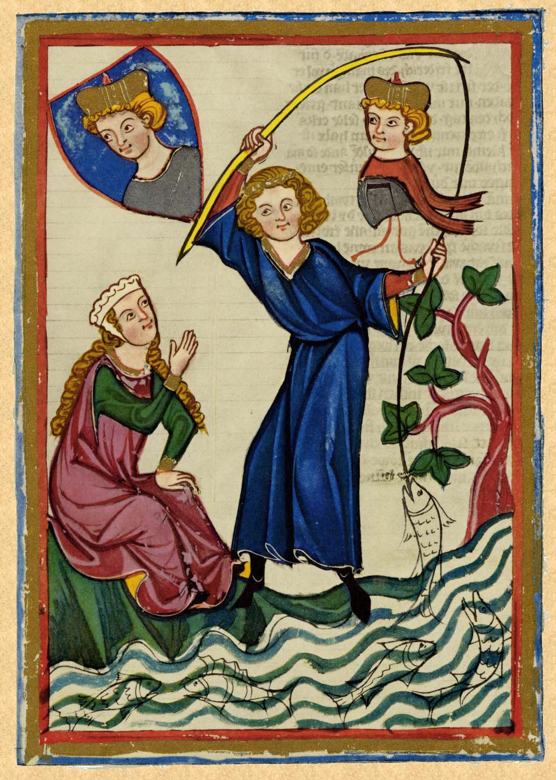 Imagen de cancionero alemán del siglo XIV