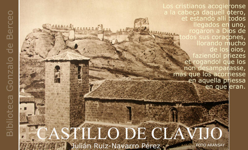 El pueblo de Clavijo, y al fondo el castillo. 