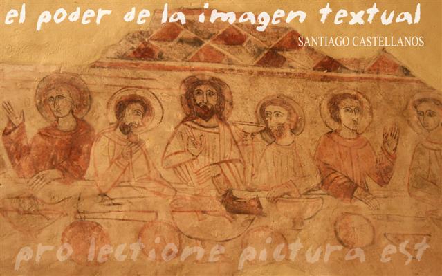Detalle pintura mural paleocristiana del ábside de la Basílica de Nuestra Señora de los Arcos en Tricio, monumento religioso más antiguo de La Rioja.