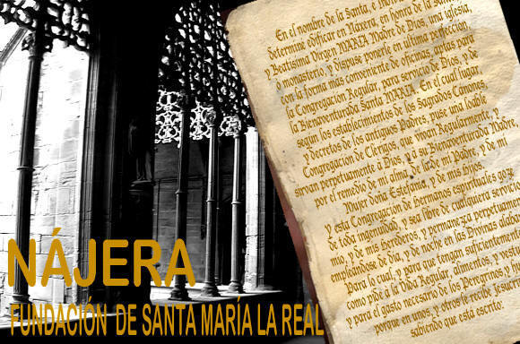 En la fotografía, detalle del Claustro de los Caballeros del Monasterio de Santa María la Real de Nájera, fundado por el rey Don García.