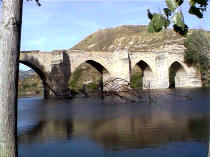 Puente de Briñas sobre el río Ebro.