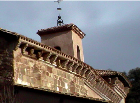 Monasterio de Suso, en San Millán de la Cogolla, donde Santa Oria se recluyó y murió.