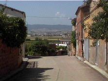 calle mirando al valle del ro Tuerto